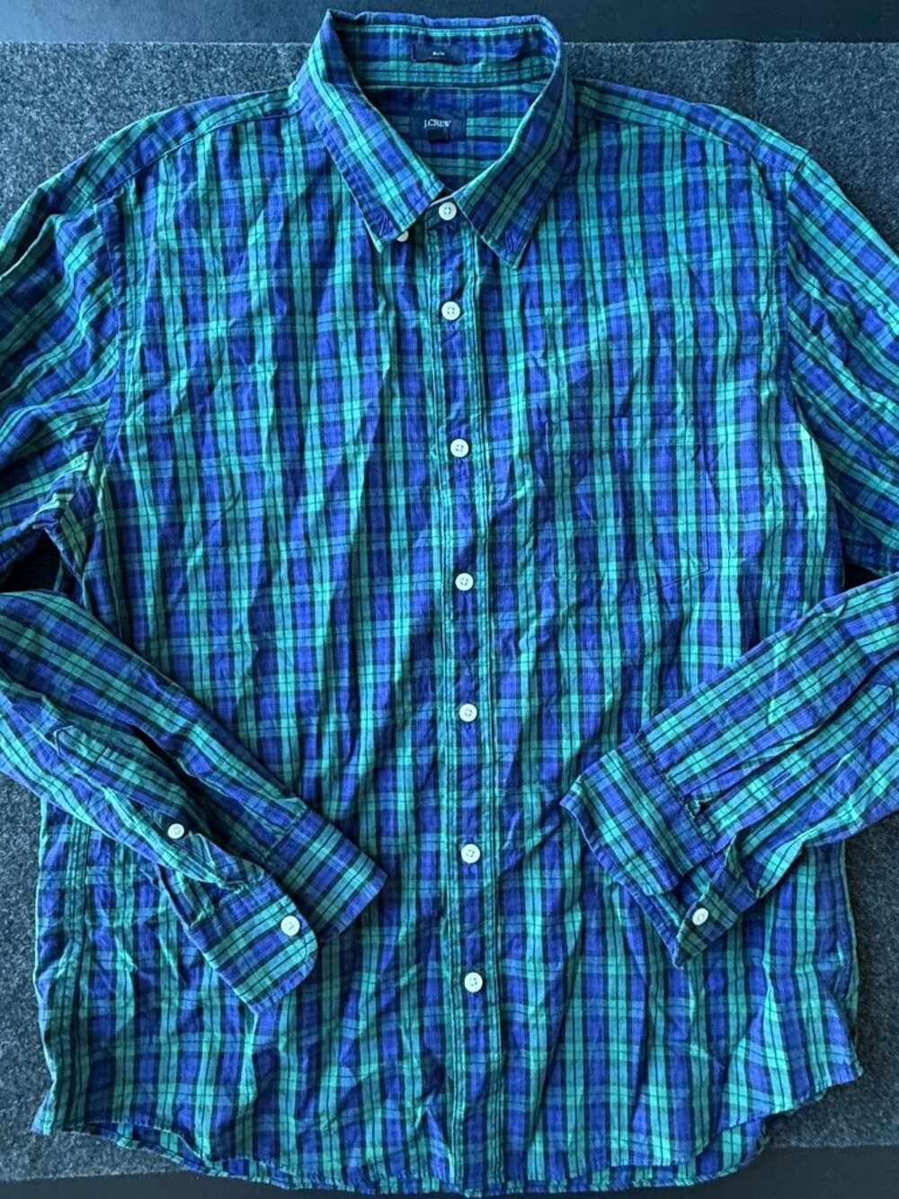 J.Crew Slim XL Black Watch Plaid Shirt